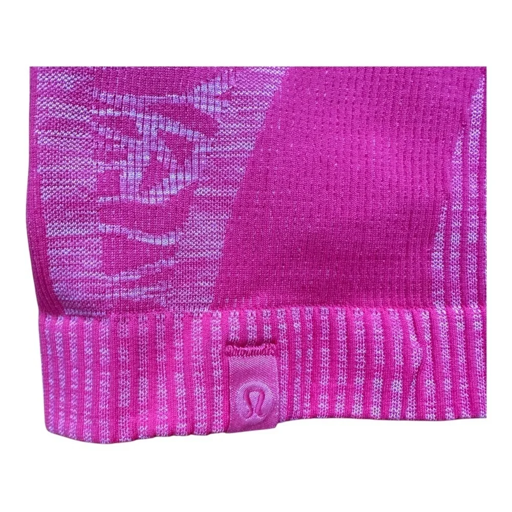 Lululemon Pink Ribbed Long Sleeve Fitted Tank Sz: Est. Small